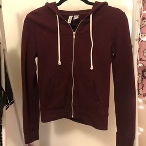 H&M Maroon Zip Up Hoodies